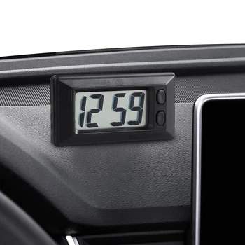 Автомобильные цифровые часы Автомобильные цифровые часы Мини-автомобильные часы с батарейным питанием Электронные самоклеящиеся часы Маленькие цифровые часы для