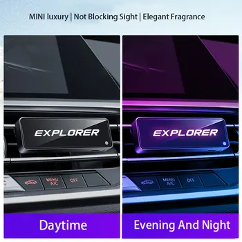  Автомобильный воздуховыпуск ароматерапия духи светящийся красочный светодиодный атмосферный свет для Ford EXPLORER с логотипом автомобильные аксессуары