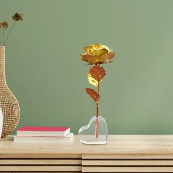 Акриловая ваза для цветов в форме сердца Небьющиеся креативные элегантные центральные элементы Уникальная ваза Акриловое ведро для цветочного магазина Главная
