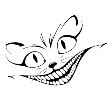 Алиса в стране чудес улыбка Чеширский кот виниловые наклейки забавные животные автомобильные наклейки, покрывающие царапины, покрывающие царапины 15x10,4 см