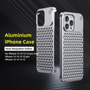 Алюминиевый корпус iPhone 14 15 Pro Максимальная защита от тепла и падения для Apple 13 13 Pro 13 promax 14 14 Pro