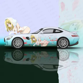 Аниме Fairy Tail Girl Car Wrap Защитные наклейки Наклейки на автомобиль Креативные наклейки Внешний вид автомобиля Модификация декоративных наклеек