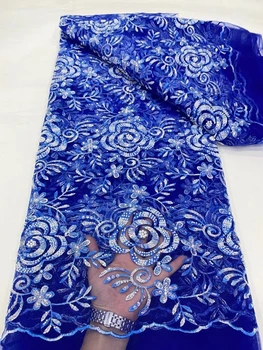 африканская жаккардовая кружевная ткань для женщин, французское кружево из органзы, высокое качество, нигерийское кружево, платье для вечеринок, DP0051, самый популярный
