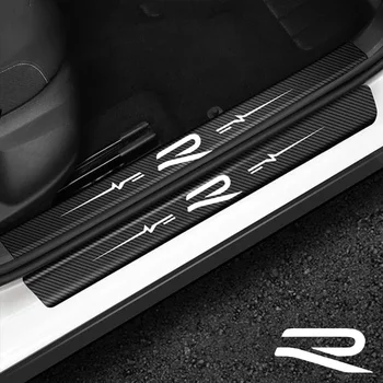  Багажник Багажник Задний Порог Дверь Протектор Наклейки Для VW RLine R LINE Логотип Passat Polo GOLF 3 5 8 Аксессуары Jetta Touareg