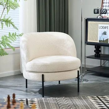 Бархатные стулья для гостиной Белый дизайнер Индивидуальное скандинавское кресло для гостиной Балкон Мебель для дома