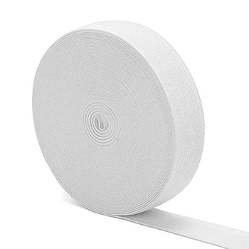  Белая швейная резинка 40M 3/4 дюйма Вязаная эластичная катушка Тяжелая эластичная эластичная лента Материал для шитья Прочный