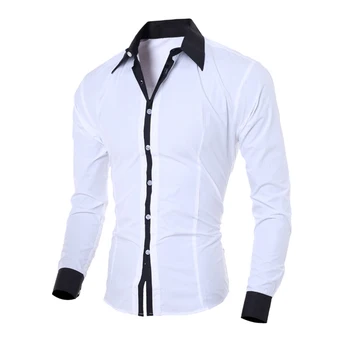 блузка топ мужские рубашки stand up повседневное классическое хлопковое платье с воротником четыре сезона с длинным рукавом премиум тонкое платье