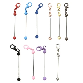 Брелок для ключей своими руками с бусинами из железного сплава многоцветный может открыть брелок ювелирные изделия