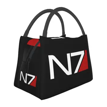Видеоигра Mass Effect N7 Многоразовый ланч-бокс Водонепроницаемый охладитель Термо-пищевая изолированная сумка для ланча Дорожный рабочий контейнер Pinic