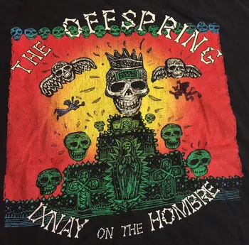 Винтаж The Offspring 1997 Хлопок Черный Все размеры Унисекс Классическая рубашка C304 с длинными рукавами