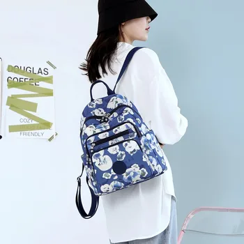 Винтажный женский рюкзак Нейлоновая школьная сумка Водонепроницаемый дизайнерский женский рюкзак Мягкие женские школьные сумки с верхней ручкой Mochila