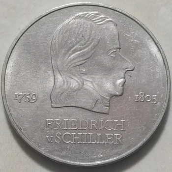 Восточногерманская демократия Германия 1972 Марка Писатель Шиллер Персонаж Памятная монета 33 мм медно-никелевая