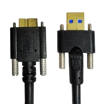 Двойной винт USB 3.0 A Штекерный кабель к Micro B Штекер со стопорными винтами 5 Гбит/с для жесткого диска Мобильный телефон 1 м 2 м 3 м