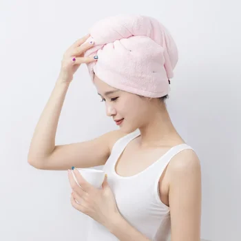 Двухслойная утолщенная водопоглощающая мягкая шапочка для сухих волос женское сухое полотенце для ванны шапочка для протирания волос полотенце для протирания волос