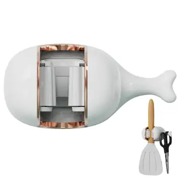  Держатель для метлы Настенное крепление No Punchin Mop Clip Holder Органайзер для хранения Whale Design Utility Настенная вешалка с крючком для шкафа