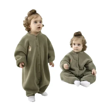 Детский комбинезон Боди с длинным рукавом и цельный Oreo Velvet Newborn Warm Outing Clothing 5-дневная доставка Детская одежда