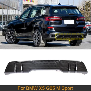  Диффузор заднего бампера автомобиля для BMW X5 G05 M Sport 2019 2020 Авто Задний бампер Диффузор Губа Спойлер Фартук Углеродное волокно