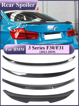 Для BMW 3 серии F30 F31 F35 2012-2019 Глянцевый черный Задний бампер Губа Багажник Спойлер MP M4 PSM Style Углеродное волокно Крыло Сплиттер
