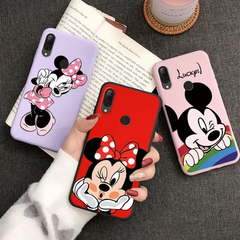 Для Huawei Y9 Prime 2019 Y6 Y7 Y8p Чехол Mickey Mouse Minne TPU Cartoon Pattern Funda Мягкий чехол для Huawei Y9 2019 Coque