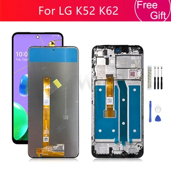  Для LG K52 K62 ЖК-дисплей Сенсорный экран Дигитайзер в сборе с рамой K520 LM-K525 Запасные части экрана 6.6