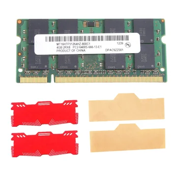 Для MT DDR2 4 ГБ 800 МГц ОЗУ + охлаждающий жилет PC2 6400S 16 чипов 2RX8 1,8 В 200 контактов SODIMM для памяти ноутбука