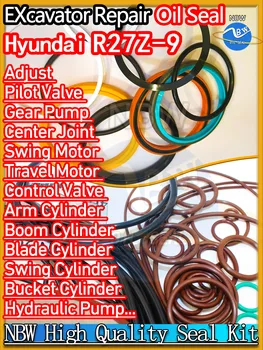 Для комплекта сальников экскаватора Hyundai R27Z-9 Высококачественный ремонт R27Z 9 Набор строительных инструментов для молотка Набор тяжелых мастер-деталей