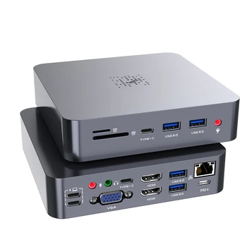  док-станция USB C для ноутбука Двойной монитор Концентратор адаптера HDMI для Mac MacBook Pro
