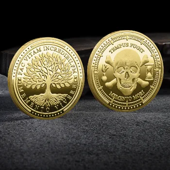 Древо Жизни Пятно Памятная монета Бездомный Медаль Трехмерный рельеф Коллекция золотых и серебряных монет