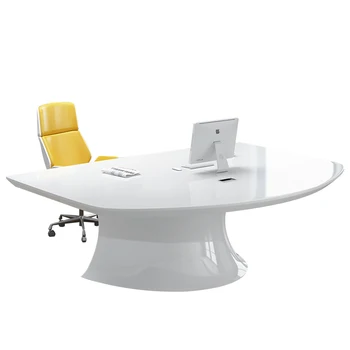 Дугообразный стол для покраски, модный президентский стол, персональный стол менеджера, стол супервайзера, большой стол класса