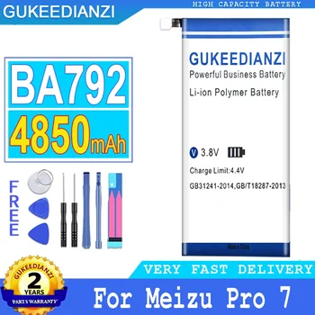 Запасной аккумулятор для мобильного телефона BA792 4850 мАч для Meizu Pro 7 M792C M792C-L M792M-L M792Q M792Q-L Батареи для смартфонов 
