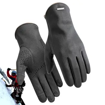 Зимние мужские перчатки Теплый сенсорный экран Спорт Рыбалка Брызгозащищенные Лыжи Велоспорт Сноуборд Нескользящие перчатки
