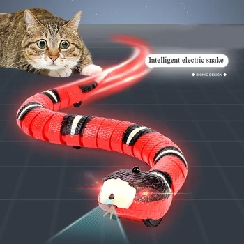 Игрушка для кошек электрическая индукционная симуляция, интеллектуальное избегание препятствий, змея, домашнее животное, само-hi, средство для облегчения скуки