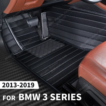 Изготовленные на заказ коврики из углеродного волокна для BMW 3 серии F30 2013-2019 14 15 16 17 18 футов Ковровый чехол Аксессуары для интерьера автомобиля