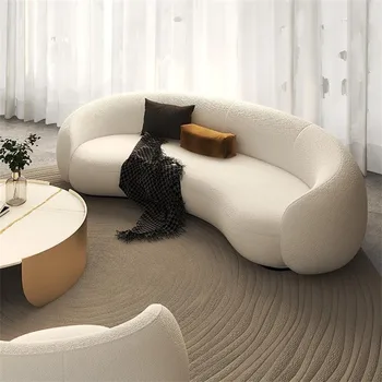 Итальянский изогнутый диван Роскошный высококачественный дизайн Изготовленная на заказ домашняя мебель Диваны для гостиной