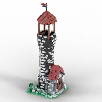 Каменная башня Сторожевая башня с комнатой охраны для замка 964 штуки MOC Build