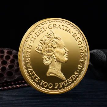 Коллекционные позолоченные сувениры и подарки Креативная подарочная коллекция Памятная монета Богиня войны Афина Британия