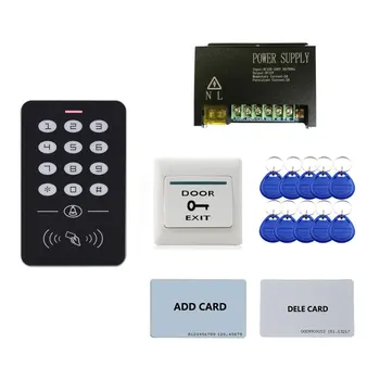  Комплект различных дверных систем контроля доступа Идентификационная клавиатура Контроль доступа + Источник питания + Кнопка выхода + Электрические дверные замки для офиса