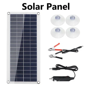 Комплект солнечных панелей 50 Вт 12 В для обслуживания лодки RV Авто Капельное зарядное устройство Зарядное устройство для аккумулятора Гибкая солнечная панель