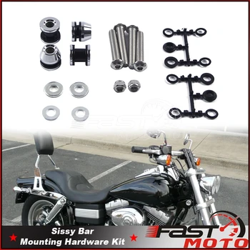 Комплекты док-станции для мотоцикла Sissy Bar Rack для Harley Dyna Fat Bob Wide Glide FXDWG FXDF 2006-up Softail FLSTF FX 2000-2008