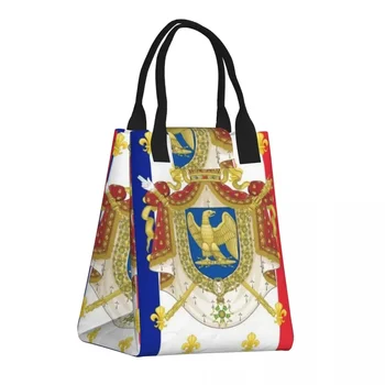 Королевский стандарт Наполеон Флаг Франция Ланч Сумка Портативный Французский Империя Герб Кулер Термоизолированный Bento Box Большие сумки