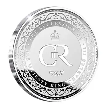 Король Карл III Монеты Король Англии Его Величество Памятные вещи 3D Рельефный значок Мемориальная коллекция Коллекционная монета Anti Rust