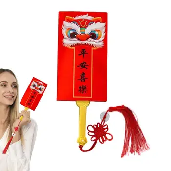 Красный пакет 2024 года Дракона Китайские красные карманные денежные конверты Креативные китайские красные денежные конверты Гонконг Бао Счастливые деньги Подарок