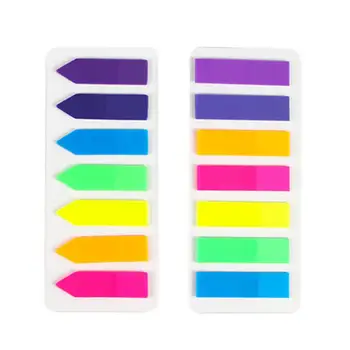 Красочные стикеры Записываемые флуоресцентные цветные флаги для заметок Водонепроницаемые записываемые стикеры для маркировки страниц и классификации файла