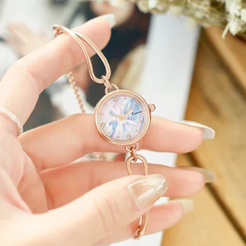 круглый маленький циферблат темперамент дизайн браслет часы женские кварцевые часы аксессуары для женщин розовые часы для женщин роскошь