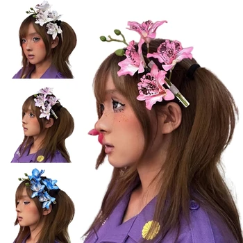 Лилии Свадебная Заколка Волосы 2000-х Цветок Принцесса Сладкий Японизм Шпилька Женщины Леди