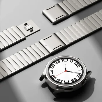 Магнитный ремешок без зазоров для Samsung Galaxy Watch 6 Classic 47 мм 43 мм 6/5/4 40 мм 44 мм Роскошные часы из нержавеющей стали 5Pro 45 мм