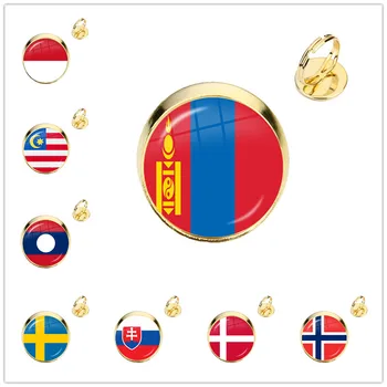Малайзия, Лаос, Дания, Норвегия, Швеция, Словакия 16 мм Стекло Кабошон Регулируемые Кольца Ювелирные Изделия Для Женщин GIrls Подарок