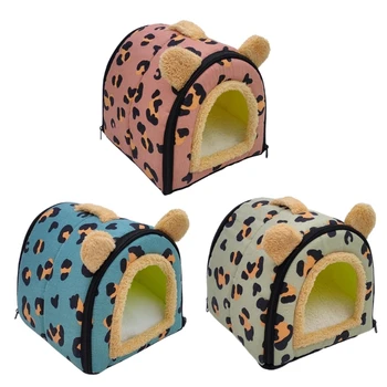 Маленькие животные Дом Кровать Хомяк Плюшевая кровать Зимняя среда обитания Клетка Скрытая игровая палатка
