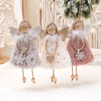 Маленькие куклы Рождественская елка Кулон Украшения 2023 Новогодние подарки Рождественские куклы ангела Рождественские украшения для дома Natal Noel Deco