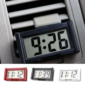  Маленькие цифровые часы Большой экран Stick On Clock для приборной панели автомобиля Прочная наклейка на часах Портативные автомобильные аксессуары для автомобиля